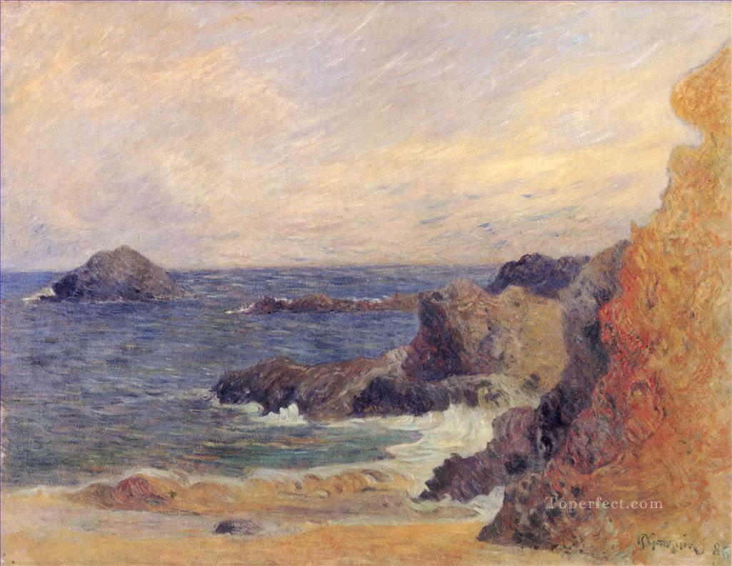 ロッキーコースト 海辺の岩 ポール・ゴーギャン油絵